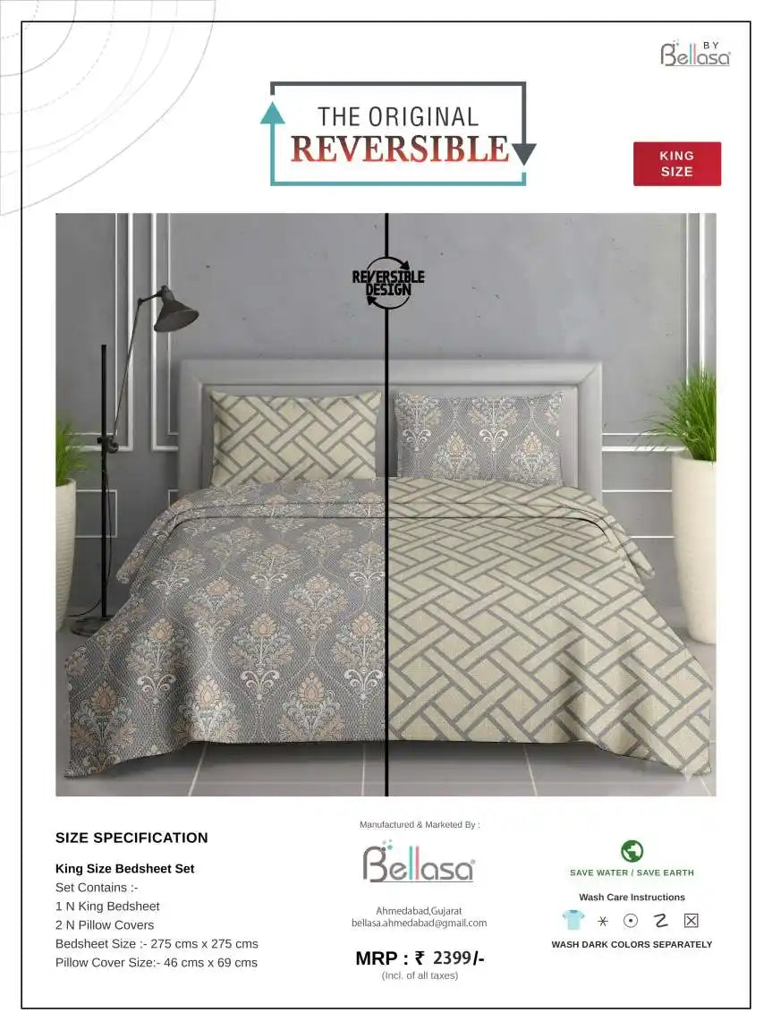 Elegant Cotton King Size Bedsheet