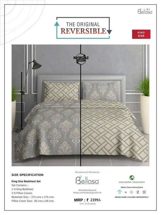 Elegant Cotton King Size Bedsheet