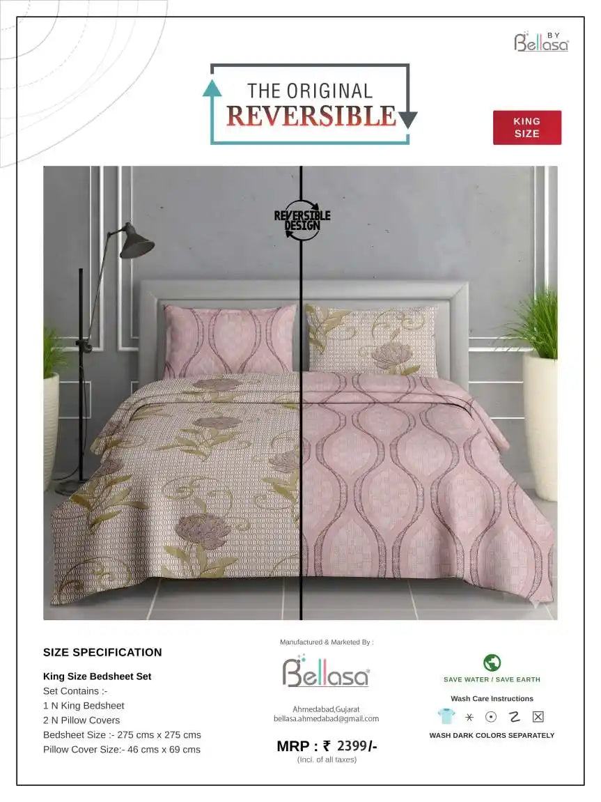 Reversible Cotton Bedsheet For Home
