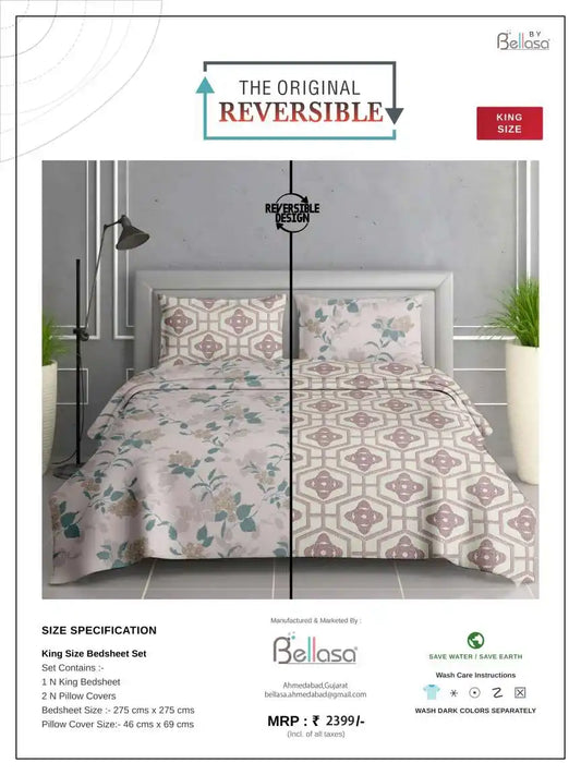 Cotton Bedsheet Decorative Print Detail