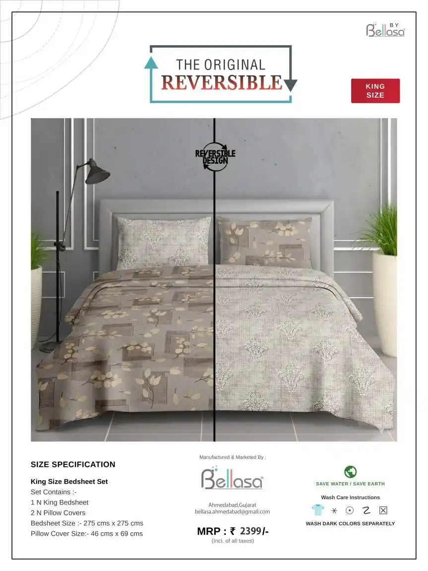 Reversible Cotton Bedsheet Full View