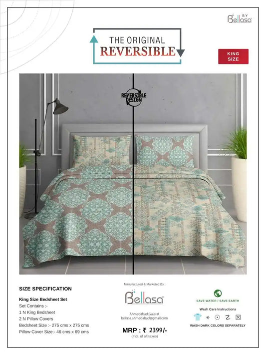 Premium Cotton King Bedsheet With Pillow Covers