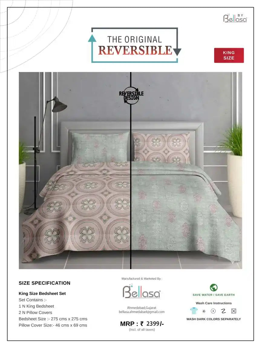 King Size Cotton Bedsheet Front Design
