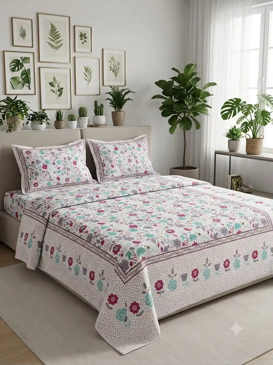 Super King Cotton 9x9 ft Bedsheet – ASC Fashion Store