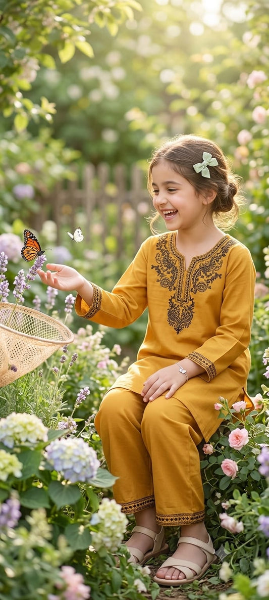 ✨ GIRLS KIDS WEAR LUCKNOWI EMBROIDERY KURTI ✨