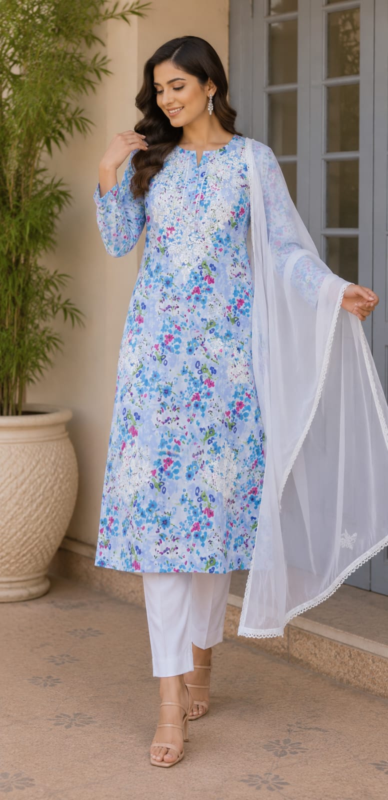Premium Lucknowi Handwork Kurti By ASC