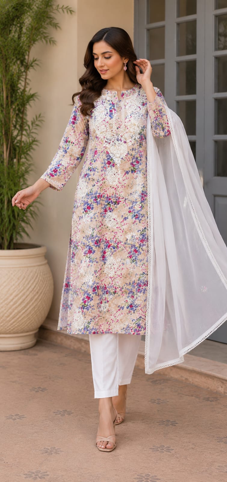 Premium Lucknowi Handwork Kurti By ASC