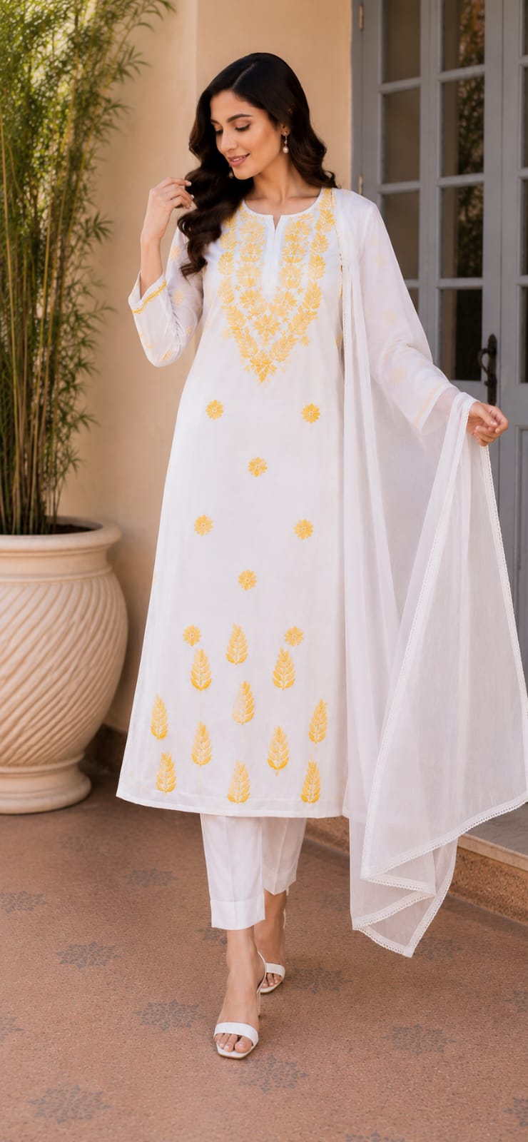 Women's Lucknowi Embroidered Kurti By ASC