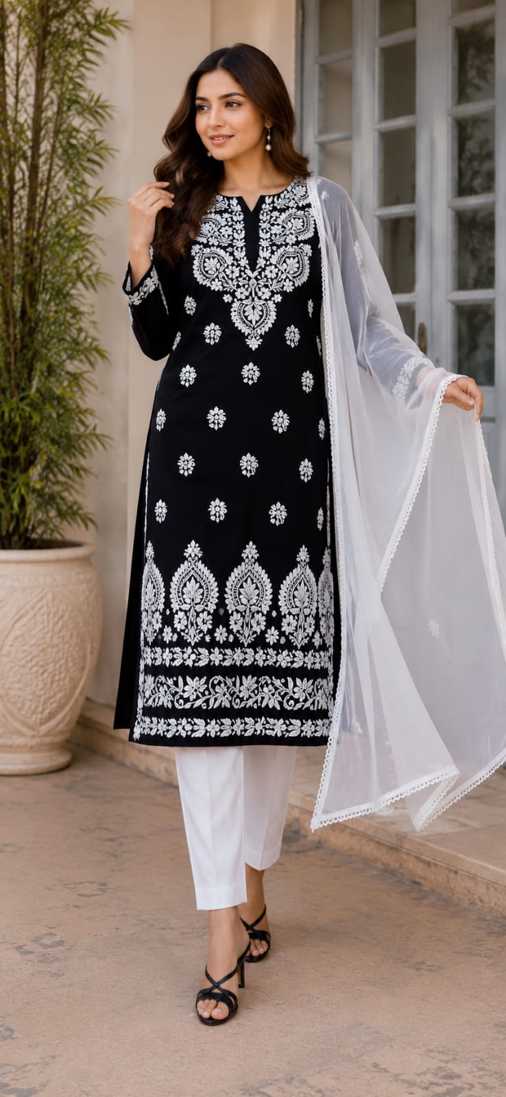 Premium Lucknowi Handwork Kurti By ASC