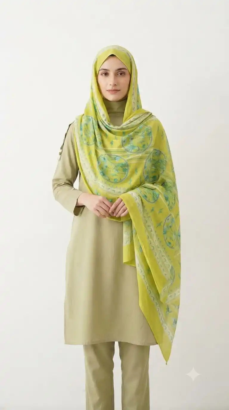 ASC Women's Elegant Mal Cotton Prayer Dupatta