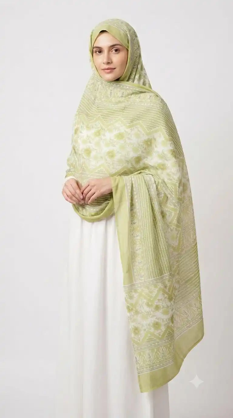 ASC Mal Soft Cotton Namaazi Printed Dupatta for Women