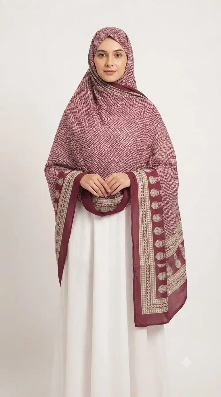 ASC Floral Printed Mal Soft Cotton Dupatta for Women