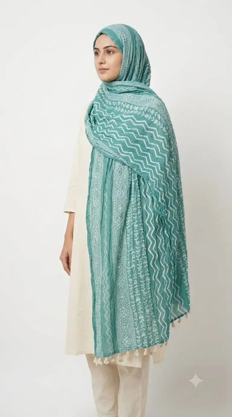 ASC Floral Printed Mal Soft Cotton Dupatta for Women