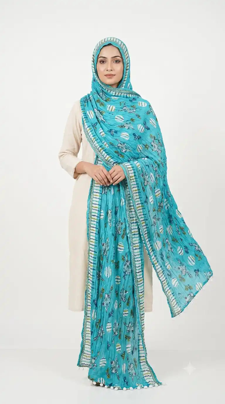 ASC Floral Printed Mal Soft Cotton Dupatta for Women