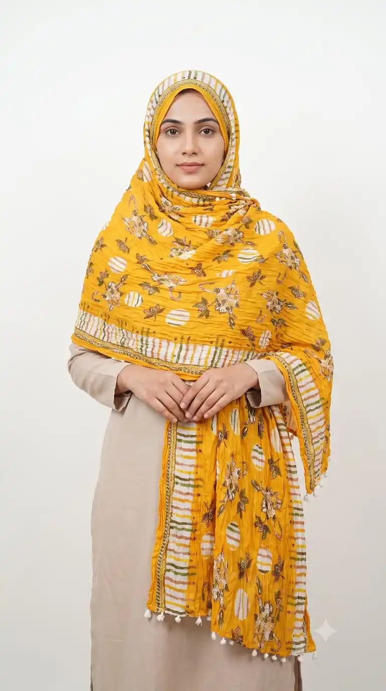 ASC Floral Printed Mal Soft Cotton Dupatta for Women