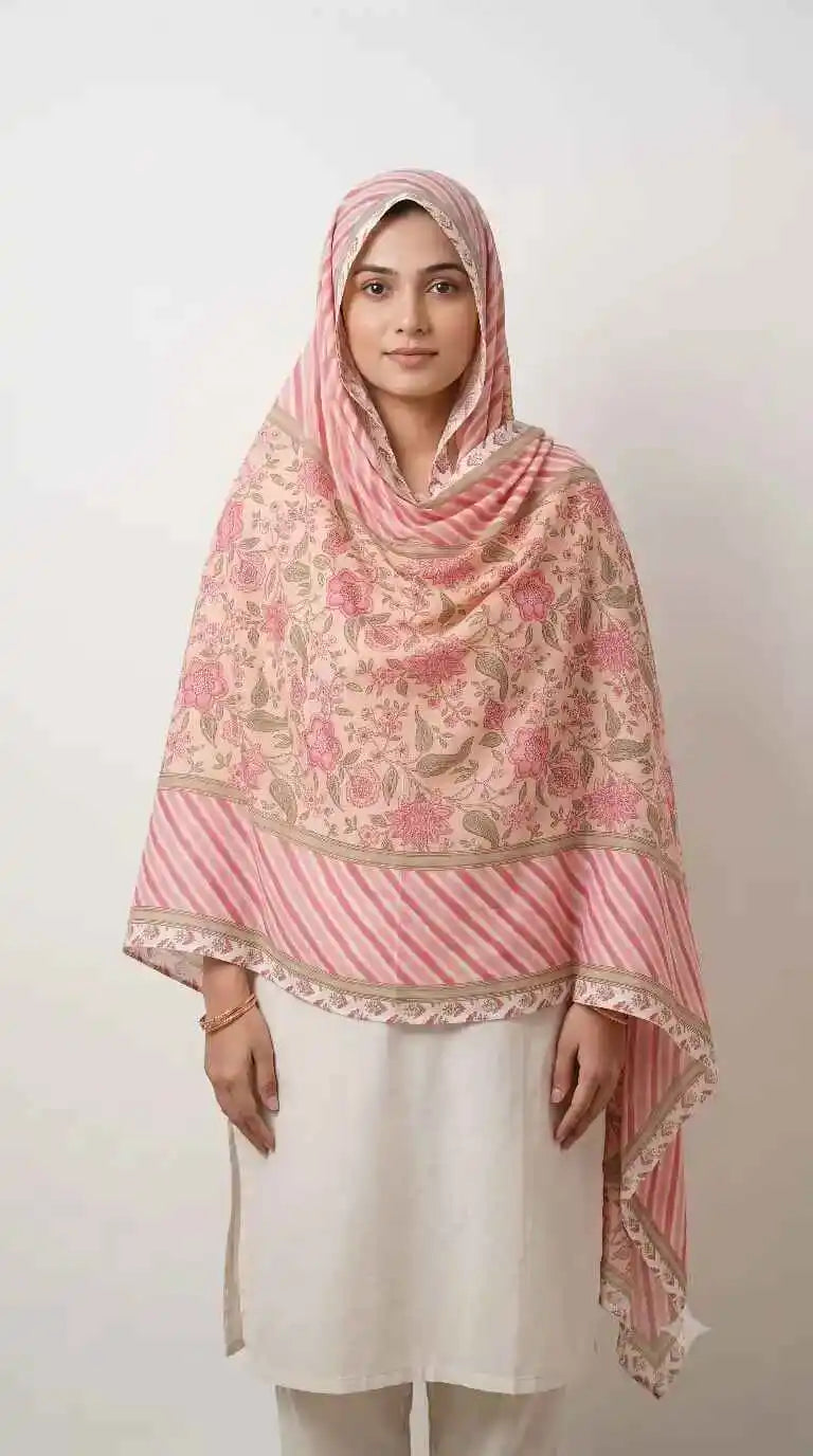 Mal Soft Cotton Ethnic Printed Namaazi Dupatta by ASC
