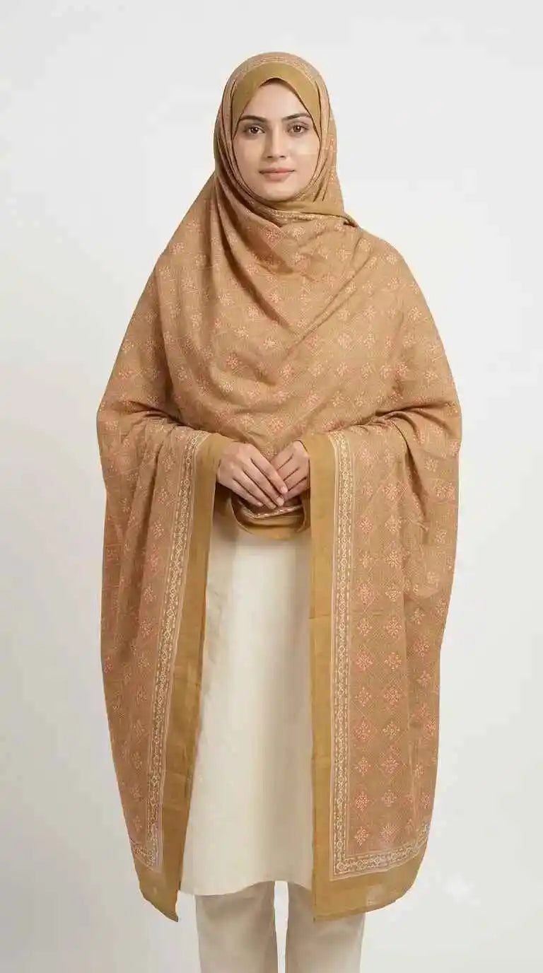 Women's Mal Soft Cotton Namaazi Printed Dupatta by ASC