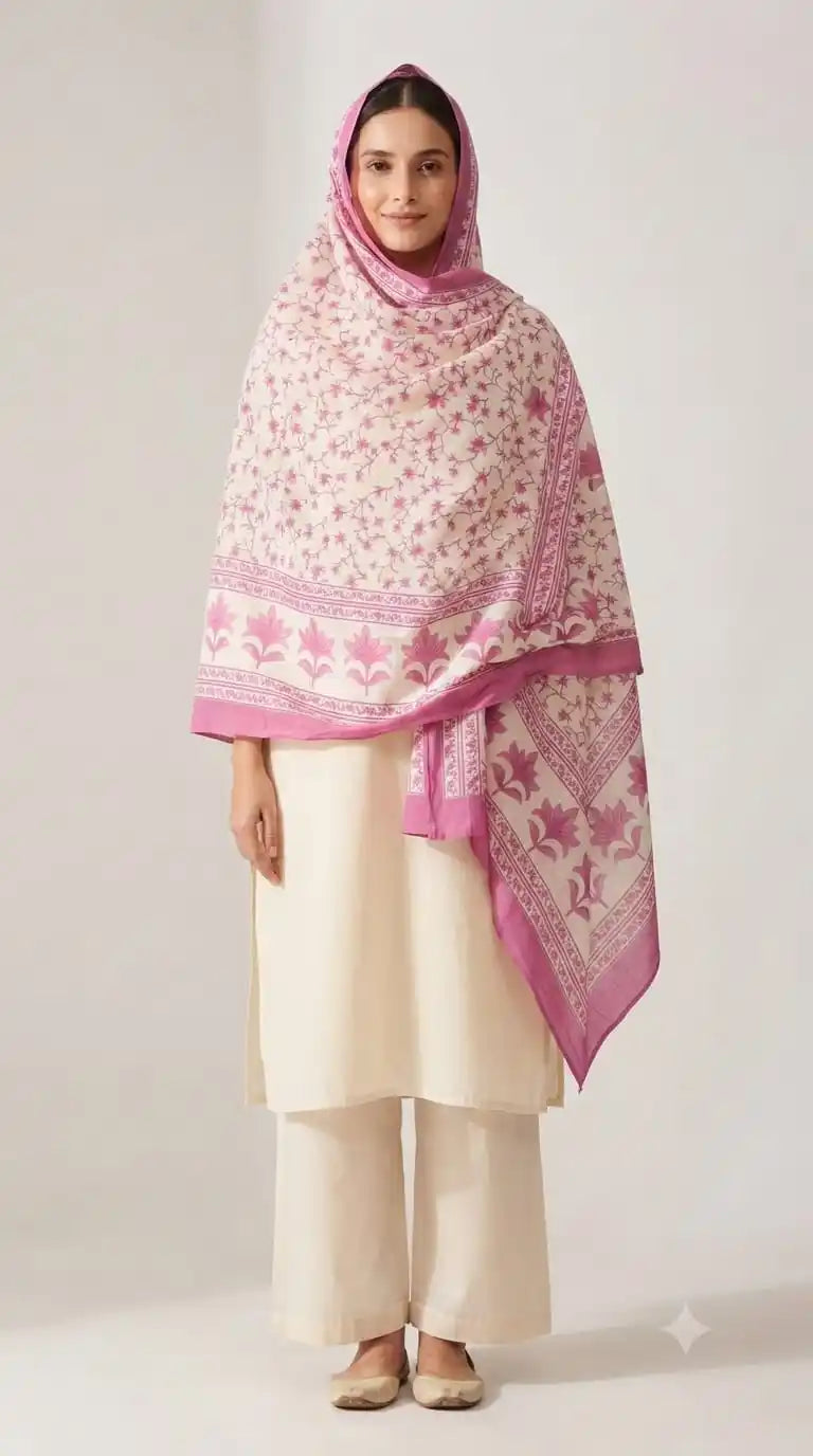 Mal Soft Cotton Namaazi Printed Dupatta