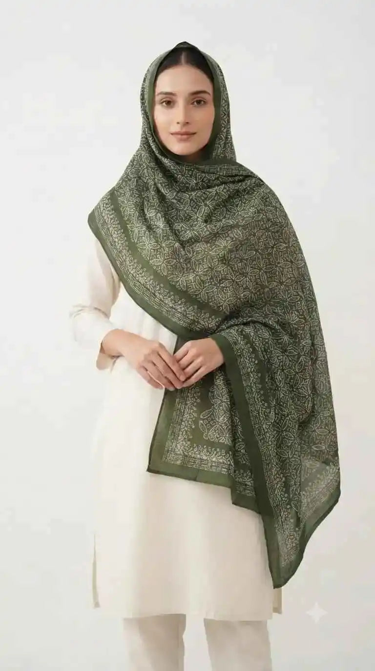 ASC Mal Soft Cotton Namaazi Printed Dupatta
