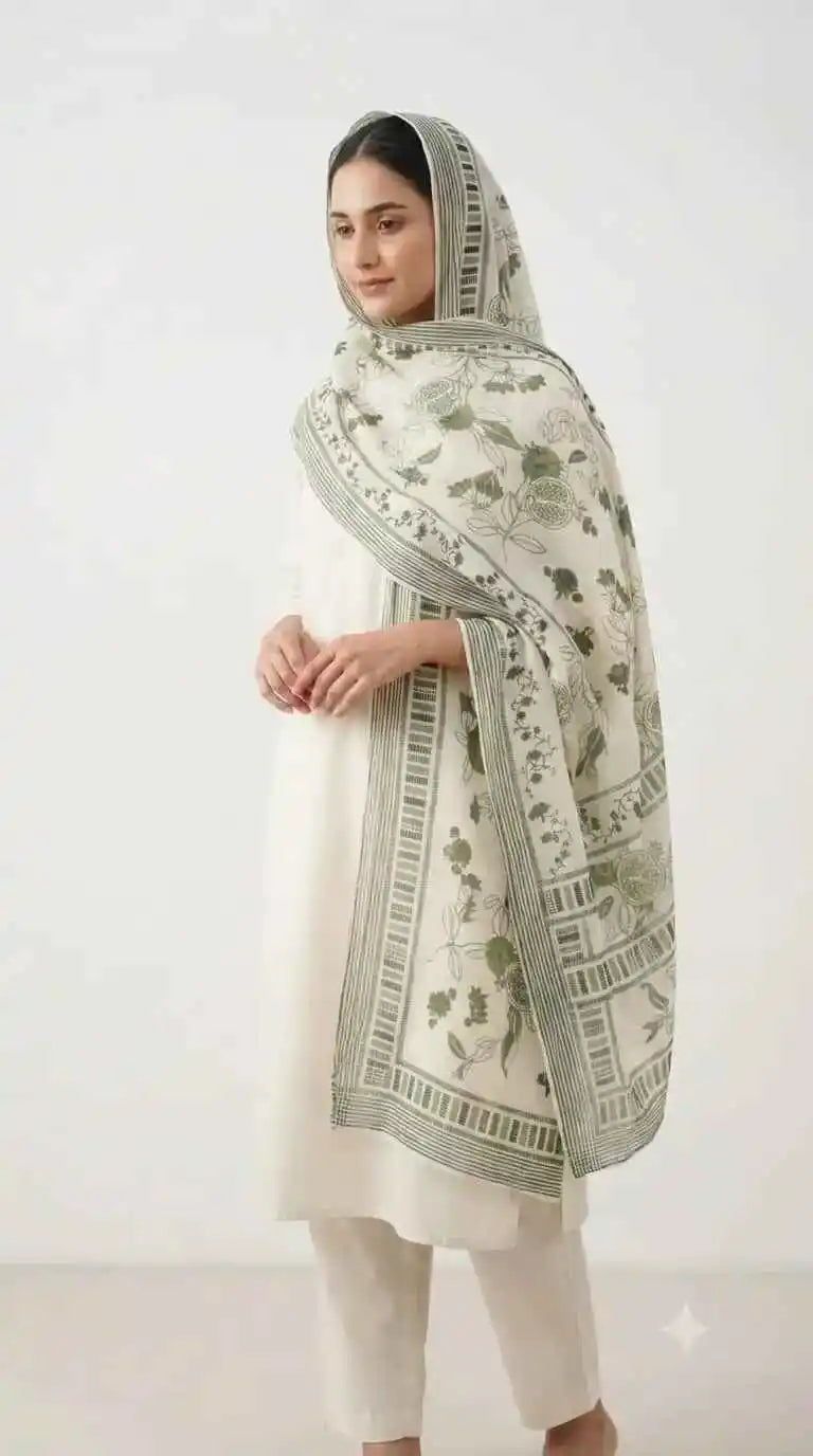 ASC Mal Soft Cotton Namaazi Printed Dupatta