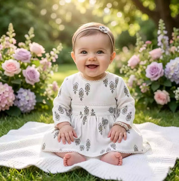 Newborn Baby Cotton Printed Frock by ASC