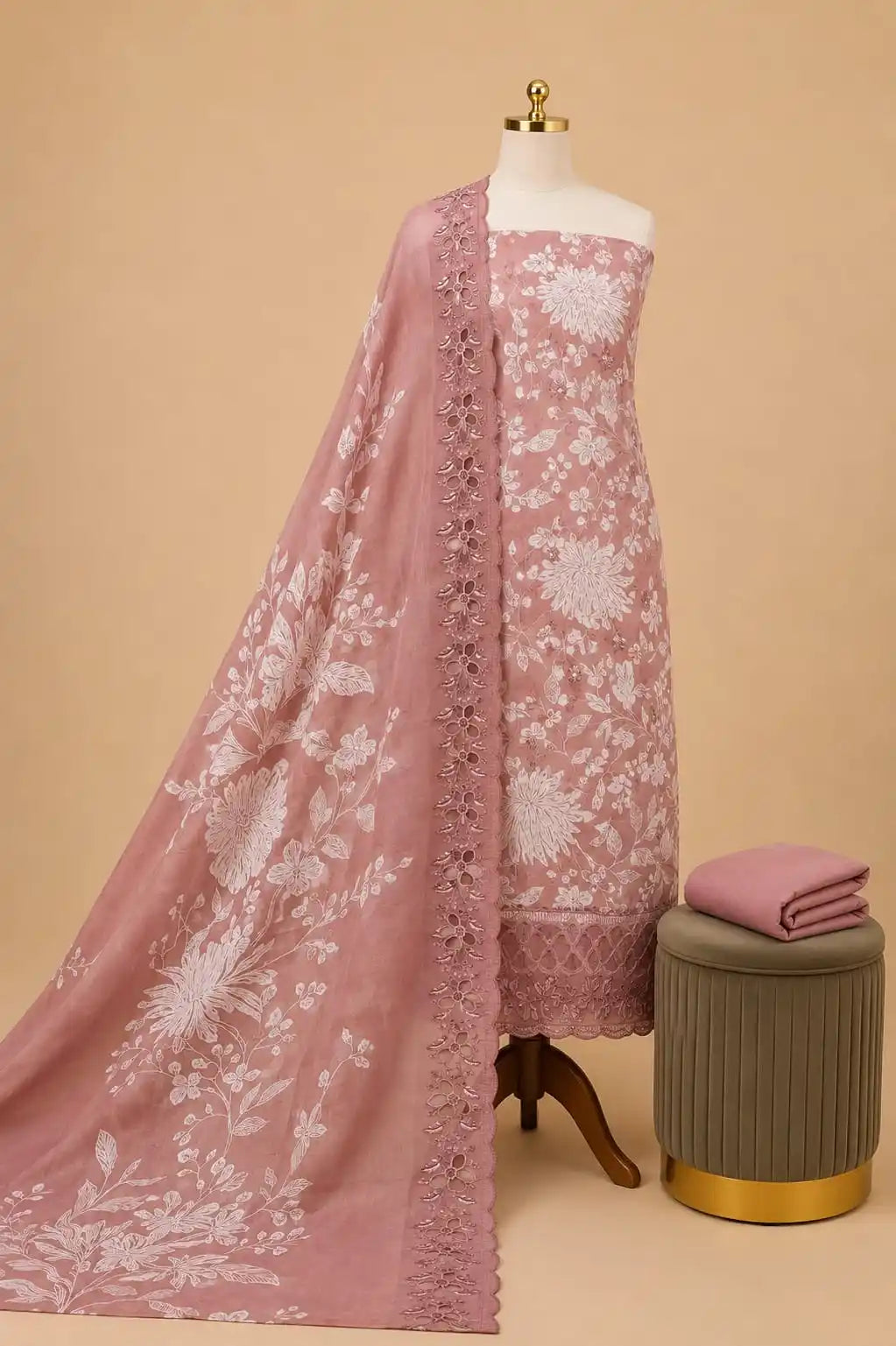 Non Catalogue Pakistani Cotton Unstitched Suit By ASC
