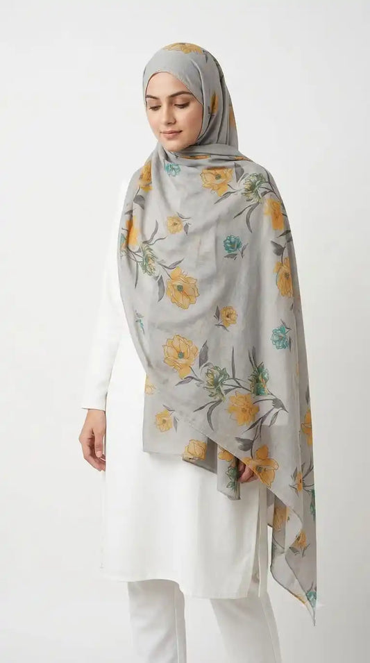 Lightweight Mulmul Cotton Dupatta - Everyday 2.25 m Stole (ND11)