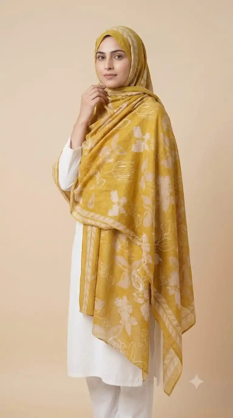 ASC Mulmul Cotton Printed Dupatta 2.25 Meter Soft Dupatta