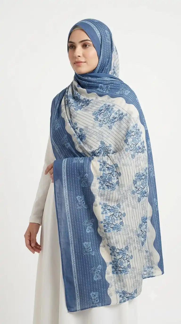 ASC Soft Printed Namaazi Cotton Dupatta 2.25 Meter