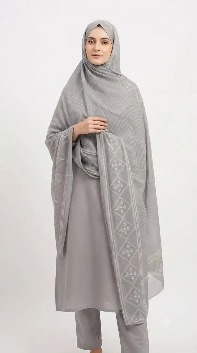 ASC Floral Printed Mulmul Soft Cotton Dupatta 2.25 Meter