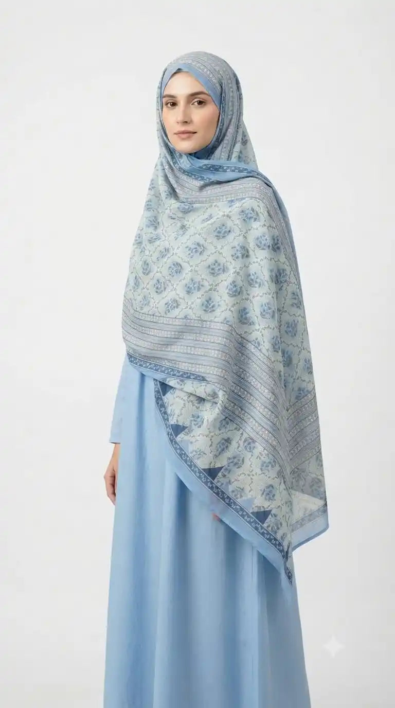 ASC Soft Namaazi Printed Mulmul Cotton Dupatta 2.25 Meter
