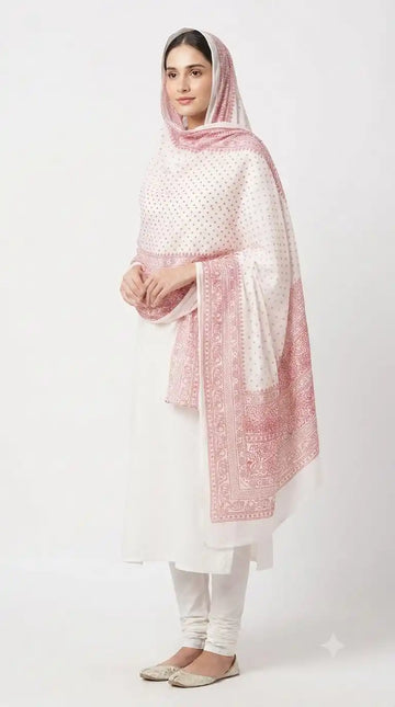 Everyday Mulmul Cotton Dupatta - Soft Printed 2.25 m Chunni (ND47)