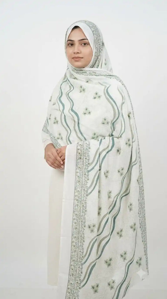 Mulmul Cotton Dupatta for Daily Wear - Soft 2.25 m Stole (ND6)