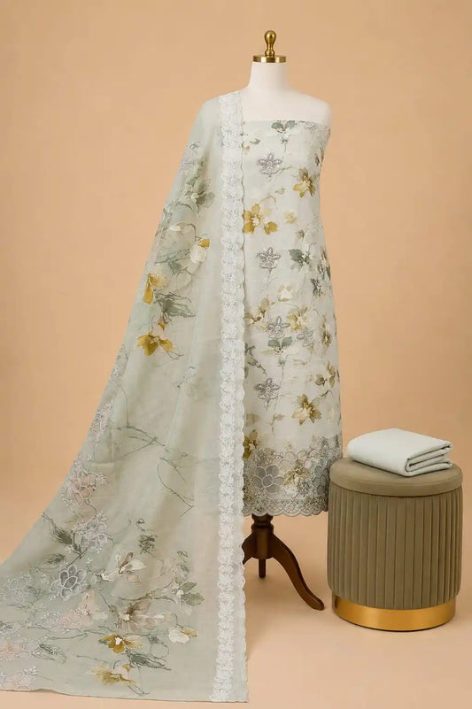 Non Catalogue Pakistani Cotton Unstitched Suit By ASC