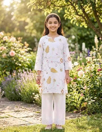 Girls Trendy Rayon Embroidered Co-Ord Set by ASC