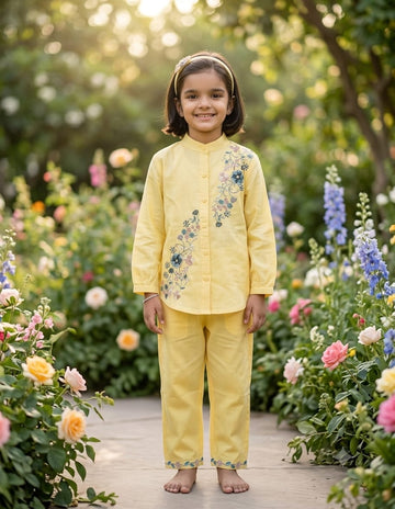 Girls Graceful Rayon Embroidered Co-Ord Set by ASC
