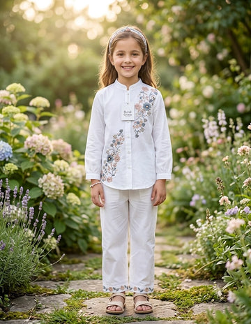 Girls Stylish Rayon Embroidered Co-Ord Set by ASC