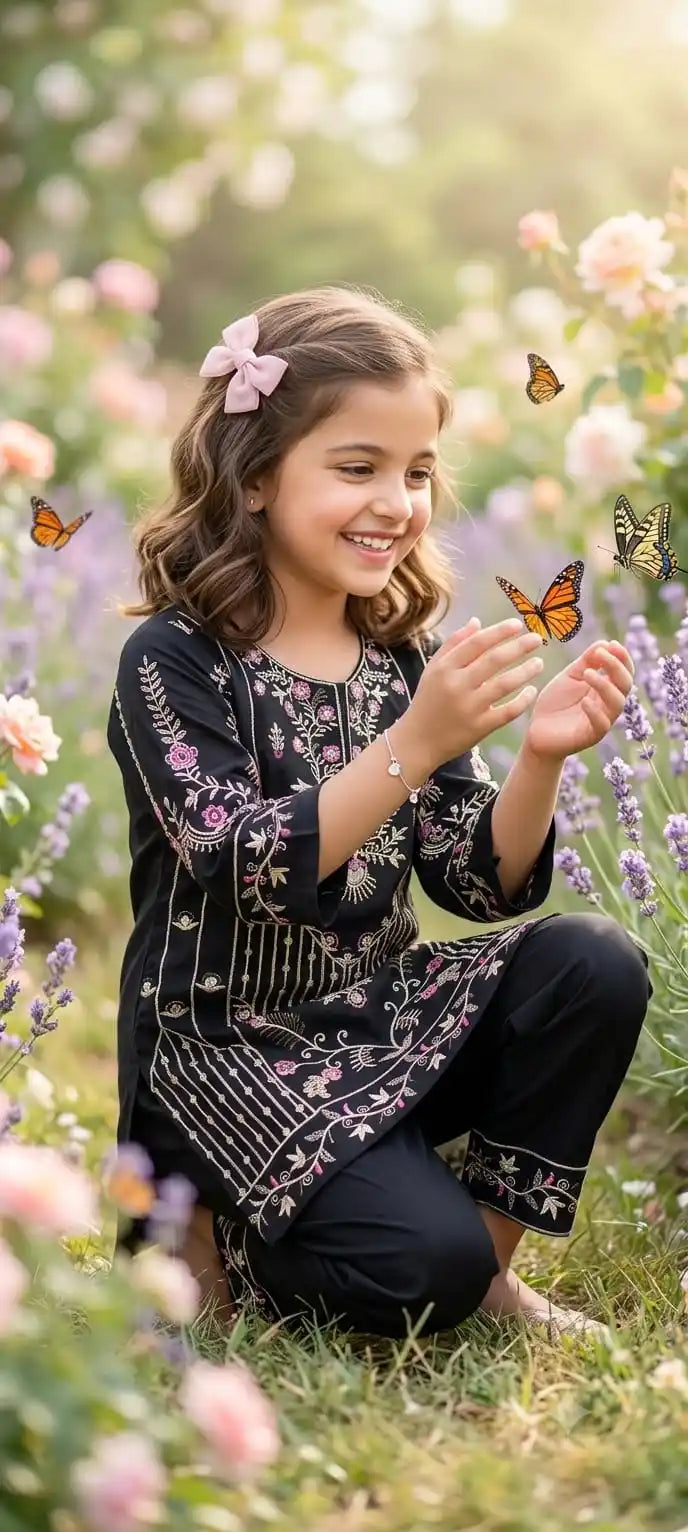 GIRLS PREMIUM RAYON EMBROIDERED COLLECTION ✨