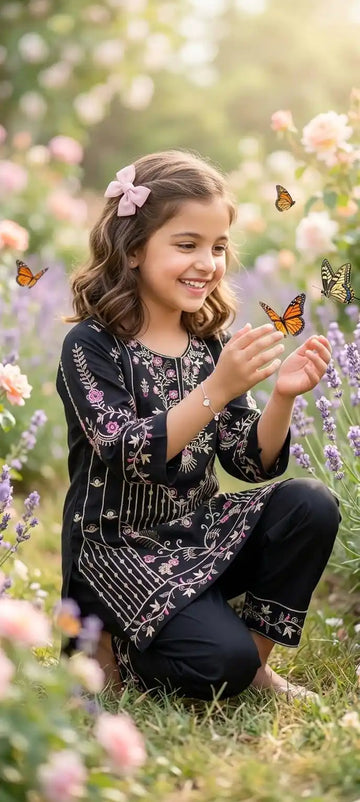 Girls Summer Floral Printed Rayon Co-ord Set by ASC