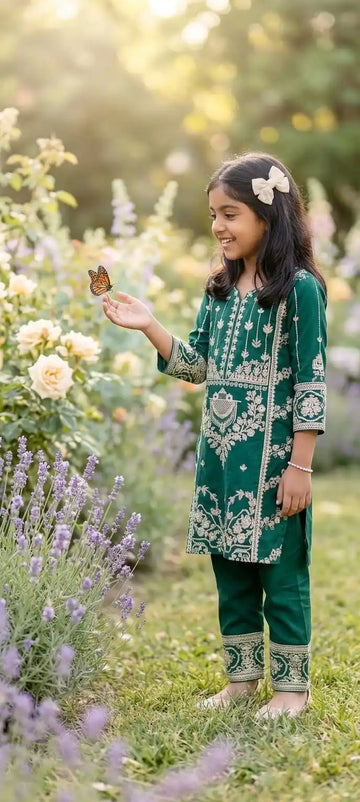 Girls Premium Rayon Embroidered Set by ASC