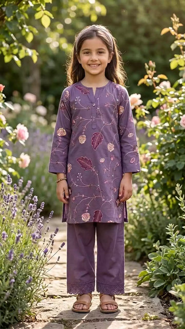 Girls Stylish Rayon Embroidered Co-Ord Set by ASC