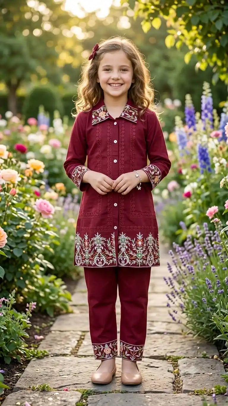 GIRLS PREMIUM RAYON EMBROIDERED COLLECTION ✨