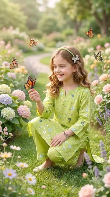 Girls Classy Rayon Embroidered Co-Ord Set by ASC