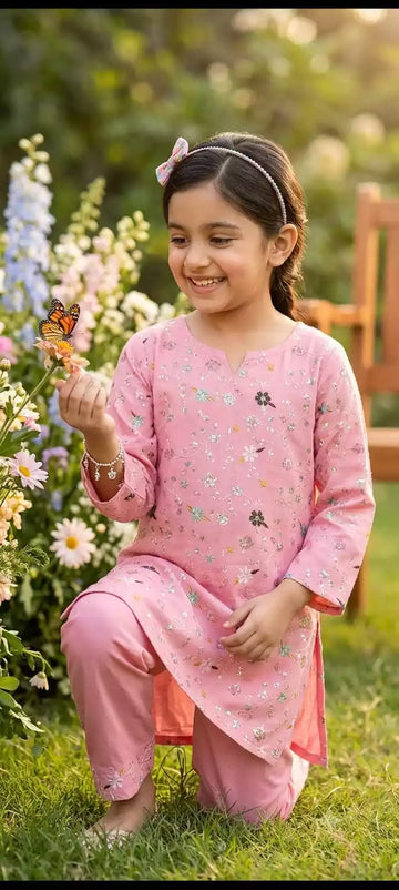 Girls Premium Rayon Embroidered Co-Ord Set by ASC