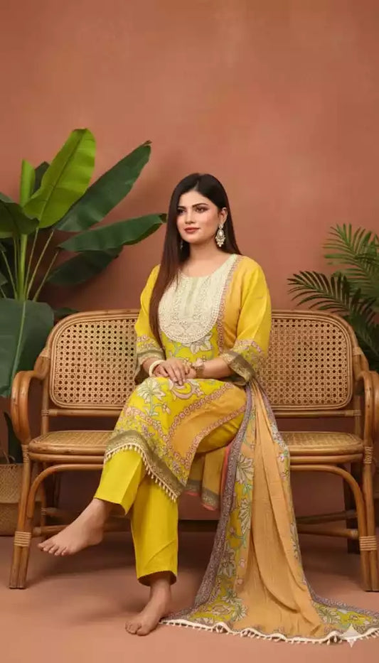 Readymade Organza With Lining Pakistani Pearl Embroidered Suit With Pure Dupatta