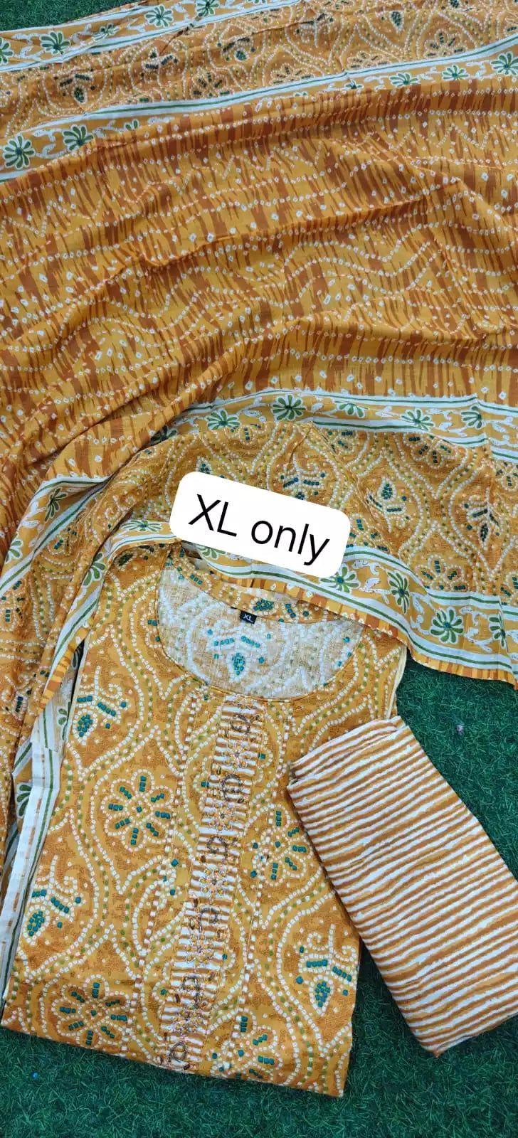 Orange Printed Ethnic Cotton Pant Set - ASC Fashion Store