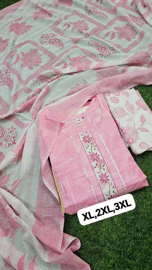 Dailywear Regular-wear Straight-cut Readymade Soft Cotton Suit With Cotton Dupatta  Cotton Pant With Miyani