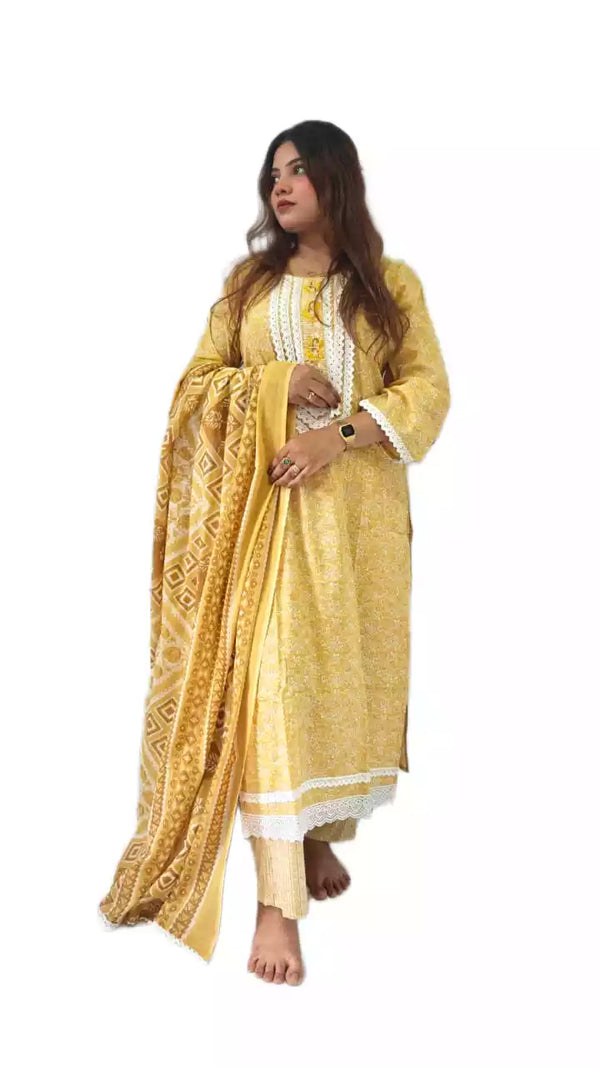 Readymade Crochet Lace Suit