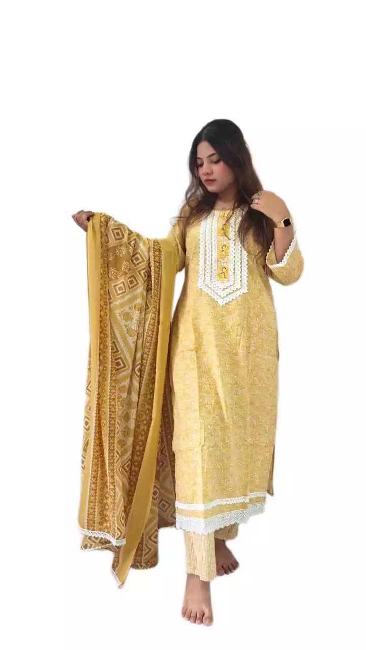 Readymade Crochet Lace Suit