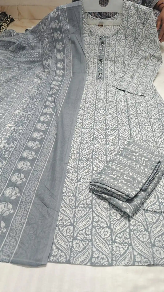 Regular Readymade Cotton suit with full size dupatta